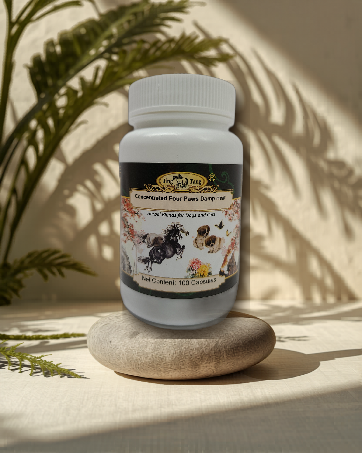 Jing Tang Herbals: Concentrated Four Paws Damp Heat 0.5g capsule (100 capsule bottle)