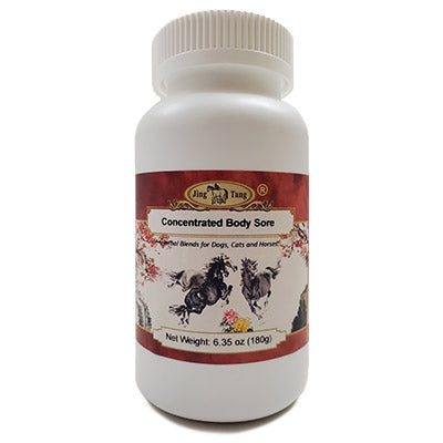 Jing Tang Herbals Concentrated Body Sore 180g powder bottle, for horses and large dogs